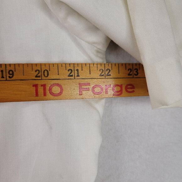 90s Vintage Susan Bristol Blouse Size 14 White w/Red Removable Bow Deadstock New - Picture 12 of 14